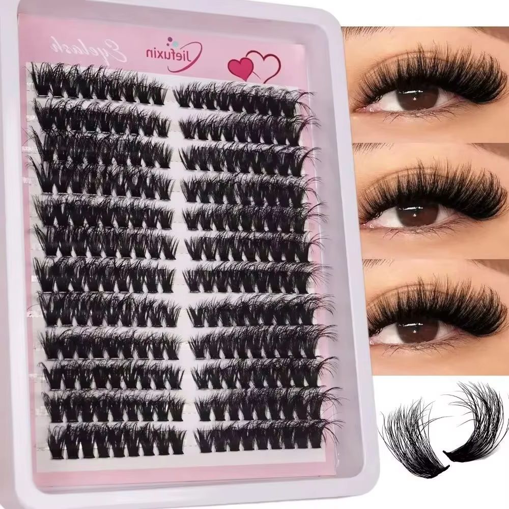 Eyelash Extension Cat Eye Wispy - Cat Eye Eyelashes Clusters Wispy Individual