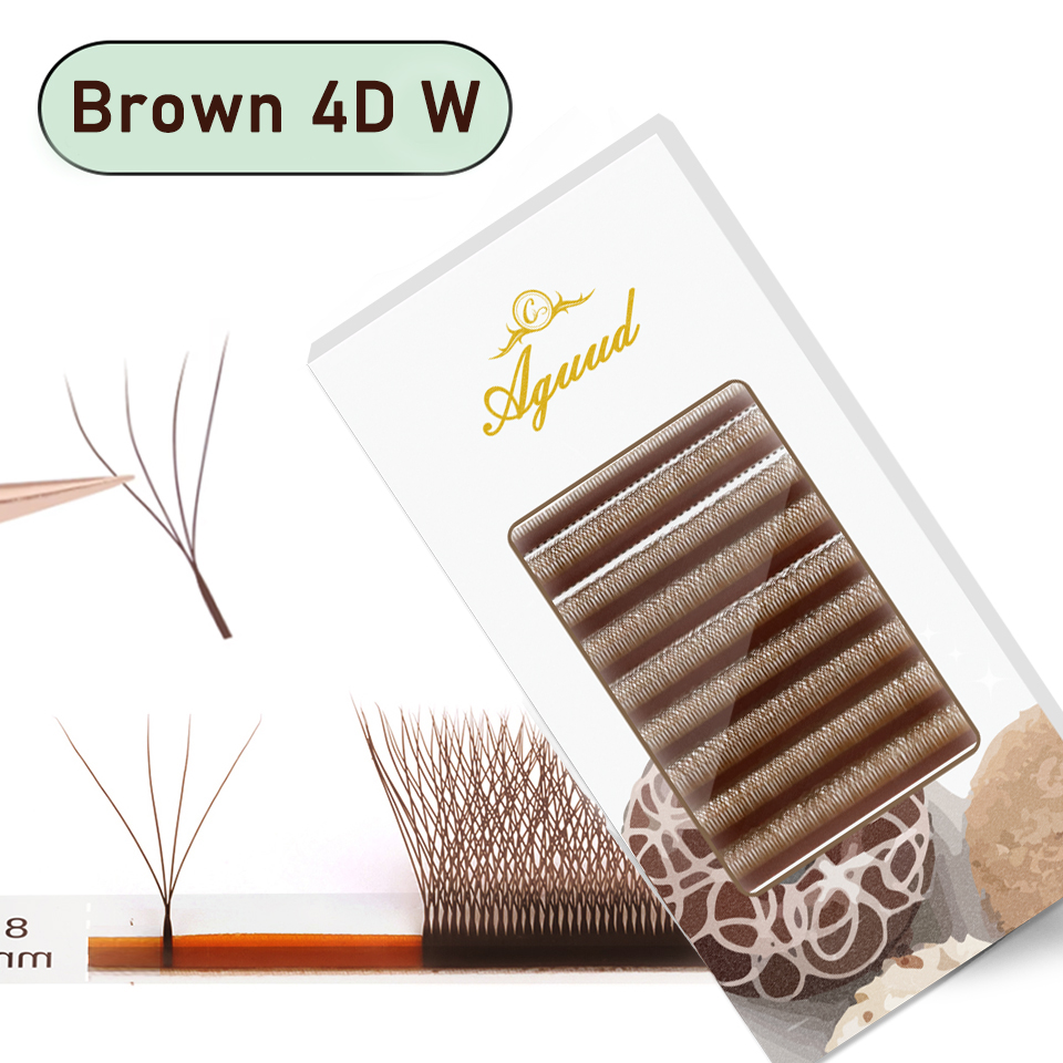 Eyelash Extension Yy - AGUUD Brown W Shaped YY Eyelashes