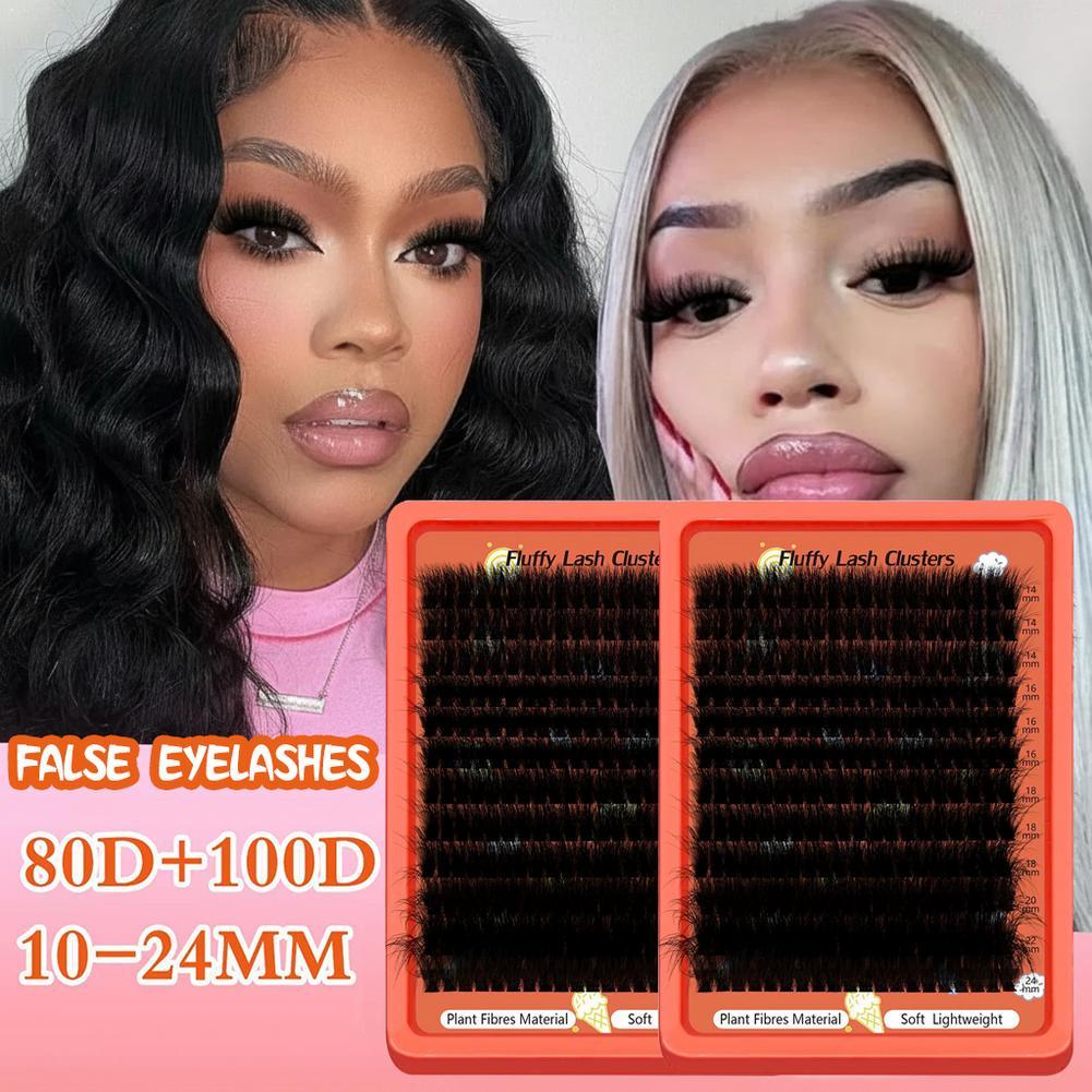 Eyelash Extension Mega Volume - Russian Volume Lash Clusters Kit 80D