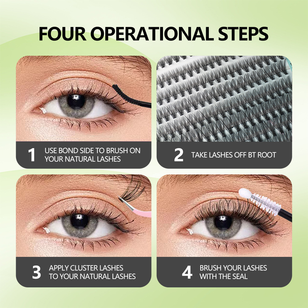 Lashes Cluster DIY Lash Extens - Eyelash Extension Cat Eye Wispy recension och pris