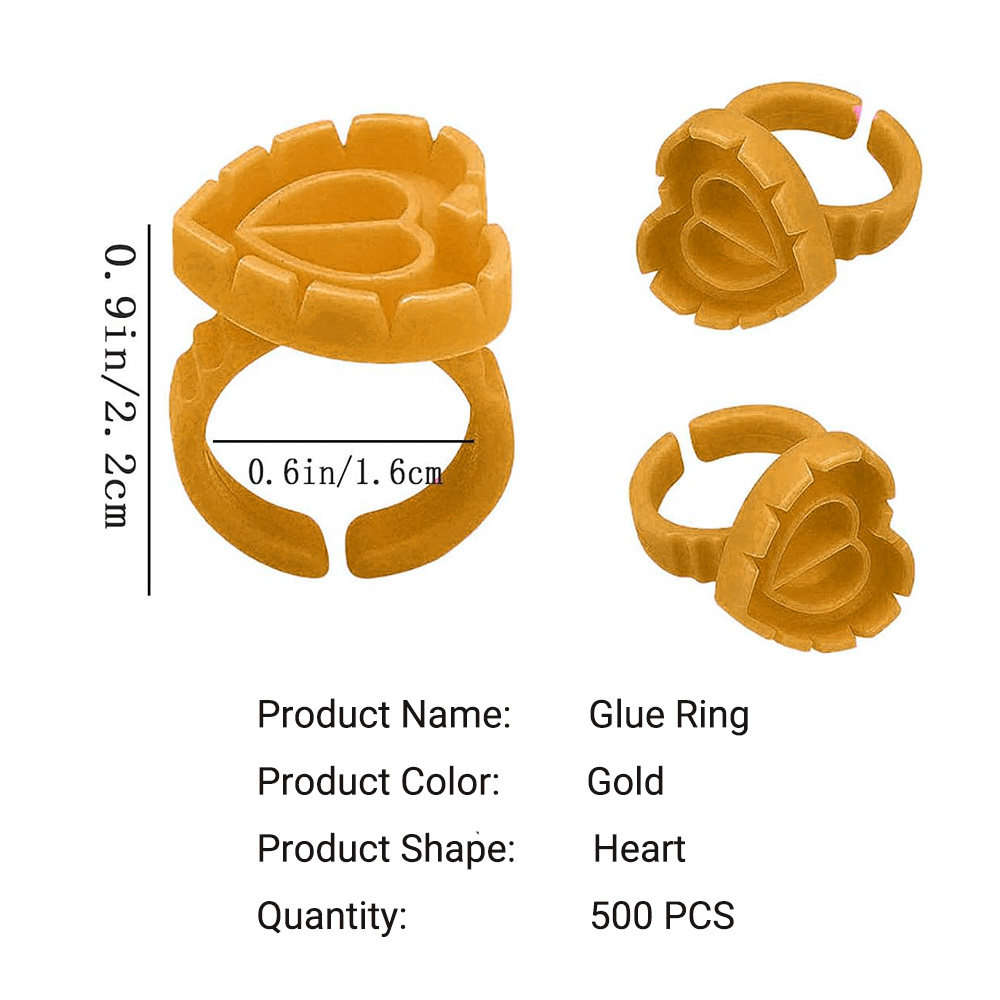 500PCS Glue Rings for Lash Ext - Eyelash Extension Class recension och pris