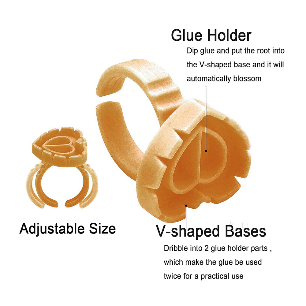 500PCS Glue Rings for Lash Ext - Eyelash Extension Class recension och pris