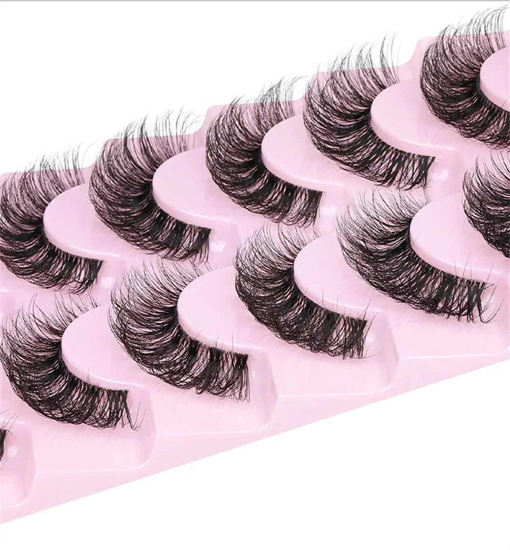 10 Pairs False Eyelashes 6D Su - Eyelash Extension Cat Eye Wispy recension och pris