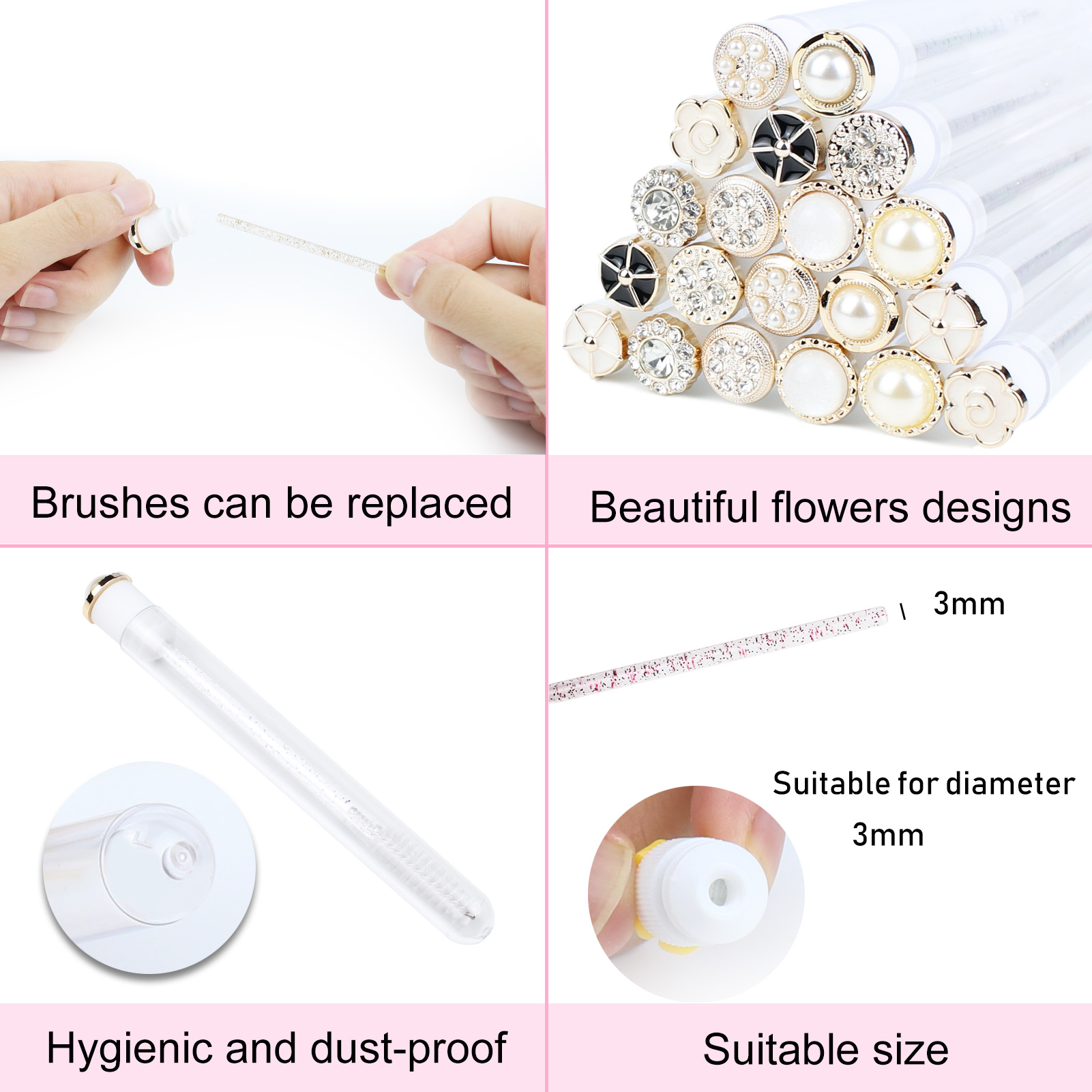 Mascara Wands Tube 20pcs Reusa - Eyelash Extension Options recension och pris