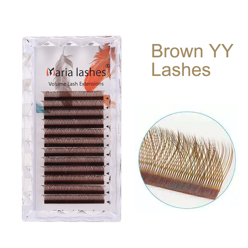 MARIA Brown YY Shaped Eyelash  - Eyelash Extension Yy recension och pris