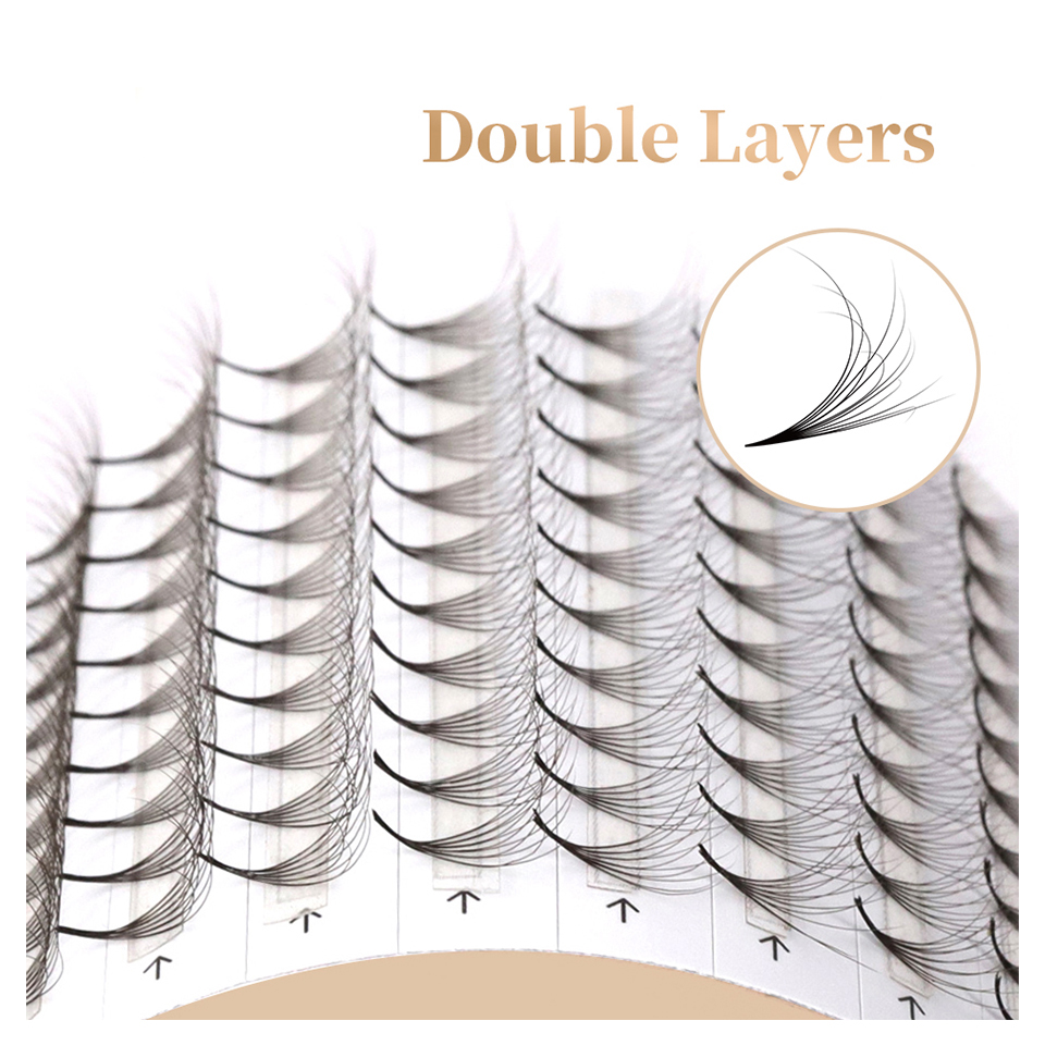 AGUUD Double Layer Pointy Base - Eyelash Extension Mega Volume recension och pris