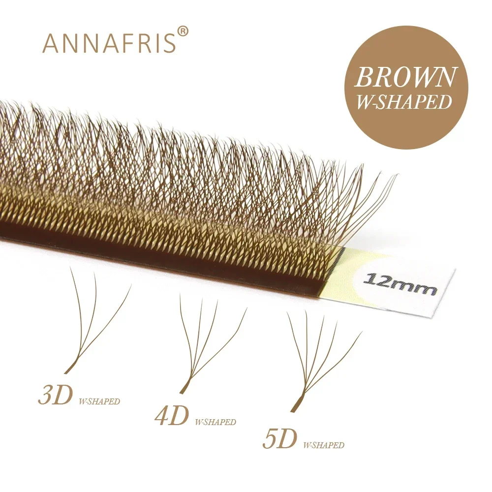 ANNAFRIS Brown W Shape Lash Ex - Eyelash Extension Yy recension och pris