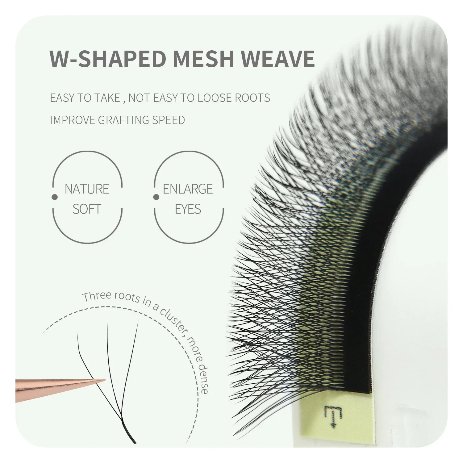 ANNAFRIS Brown W Shape Lash Ex - Eyelash Extension Yy recension och pris