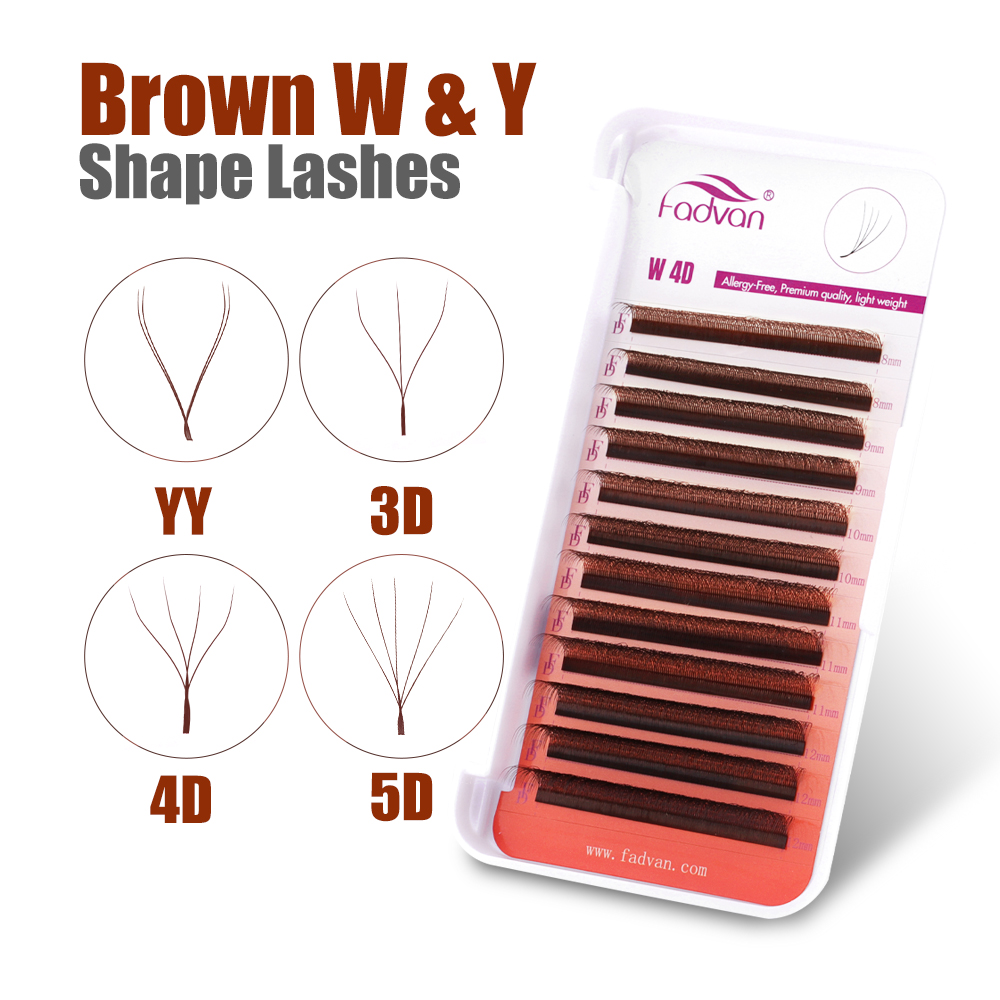 FADVAN Brown 4D/3D/5D lashes W - Eyelash Extension Yy recension och pris