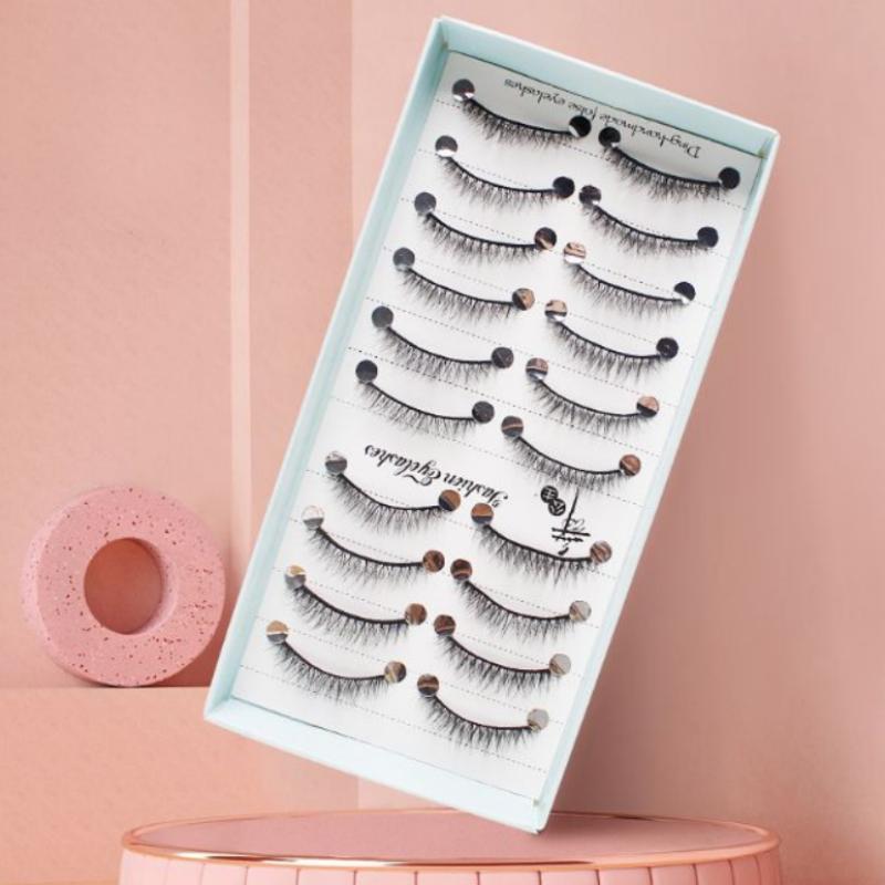 10 Pairs Natural Long Wispy Ca - Eyelash Extension Cat Eye Wispy recension och pris