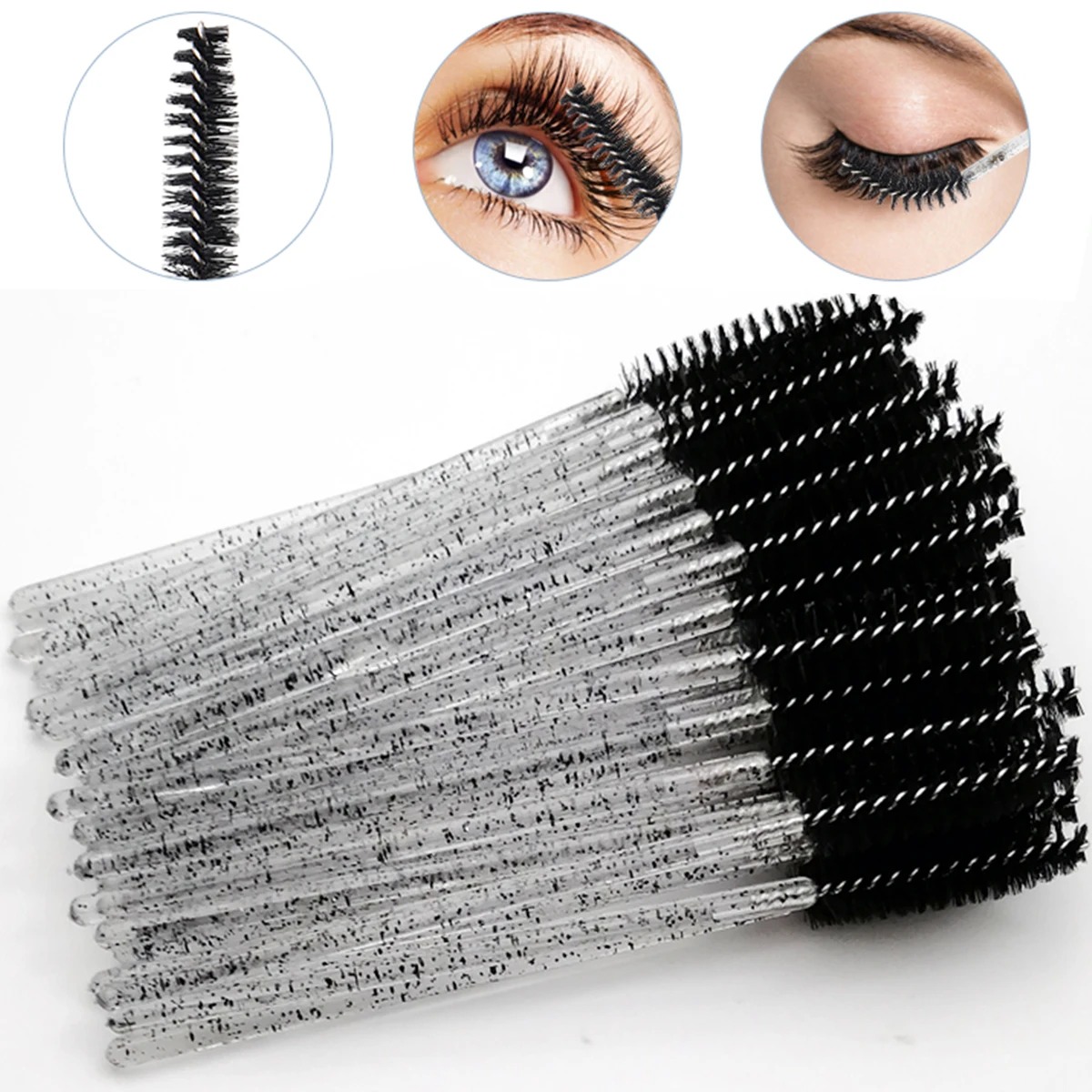 Wholesale 100PCS Mascara Spool - Eyelash Extension Options recension och pris